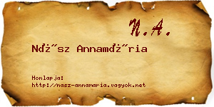Nász Annamária névjegykártya